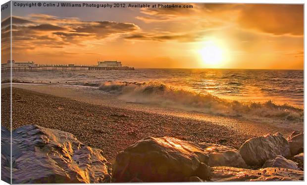 Worthing Beach Sunrise 3 Canvas Print by Colin Williams Photography