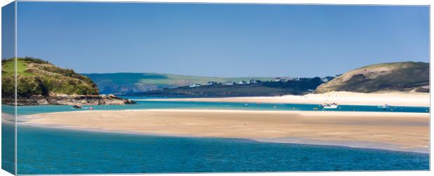 Padstow,  the  View across to  Rock & Daymer Bay Canvas Print by Maggie McCall