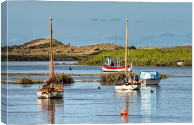 High tide at Burnham Overy Staithe  Canvas Print by Gary Pearson