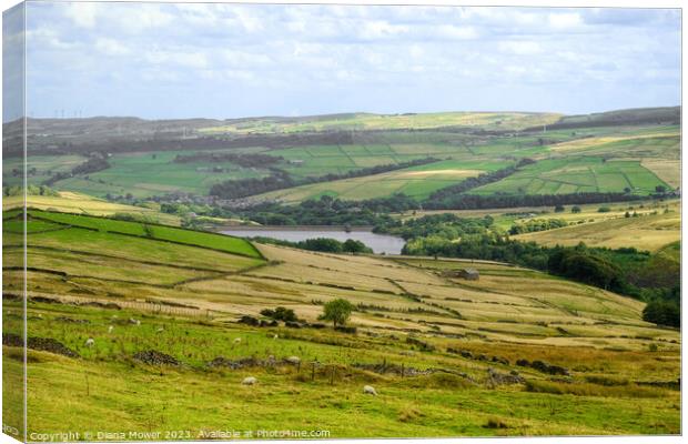Digley Reservoir Yorkshire Canvas Print by Diana Mower