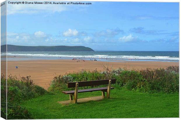 Woolacombe Canvas Print by Diana Mower