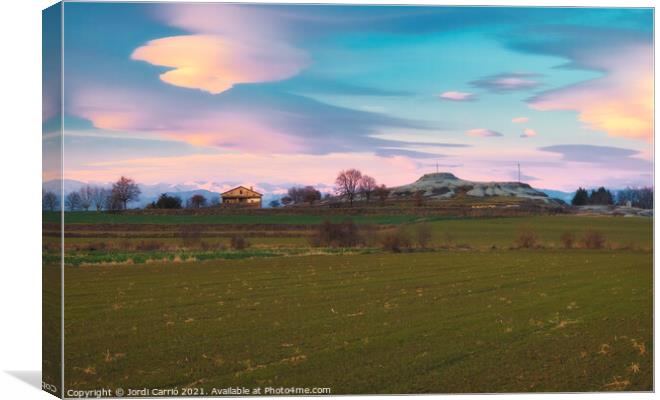 The Blue Hour In The Fields Of The Valley Canvas Prints