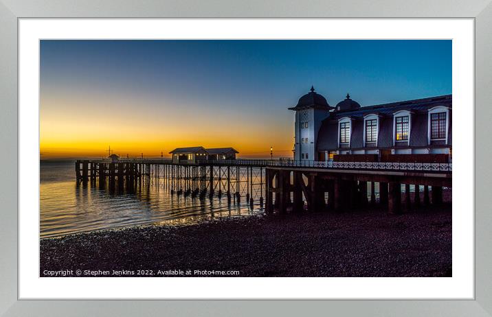Buy Framed Mounted Prints of Penarth pier at sunrise by Stephen Jenkins