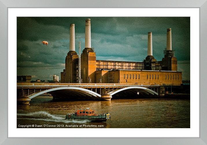 Buy Framed Mounted Prints of Pink Floyd Pig at Battersea by Dawn O'Connor
