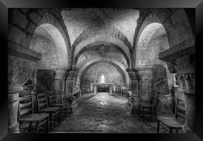 The Crypt at Lastingham Church Framed Print by Martin Williams