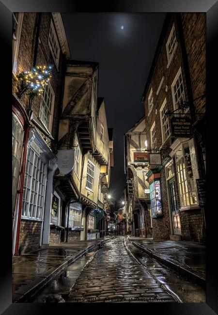 Moon Over the Shambles, York Framed Print by Martin Williams
