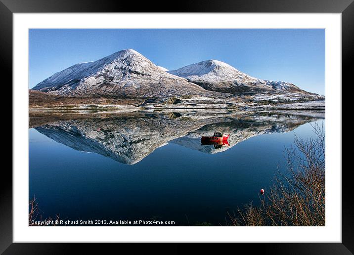 Loch Scavaig winter reflections Framed Mounted Print by Richard Smith
