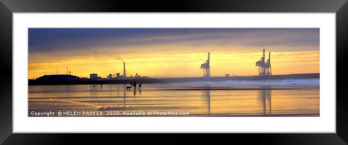 Aberavon Sunrise Beauty and the Beast Framed Mounted Print by HELEN PARKER
