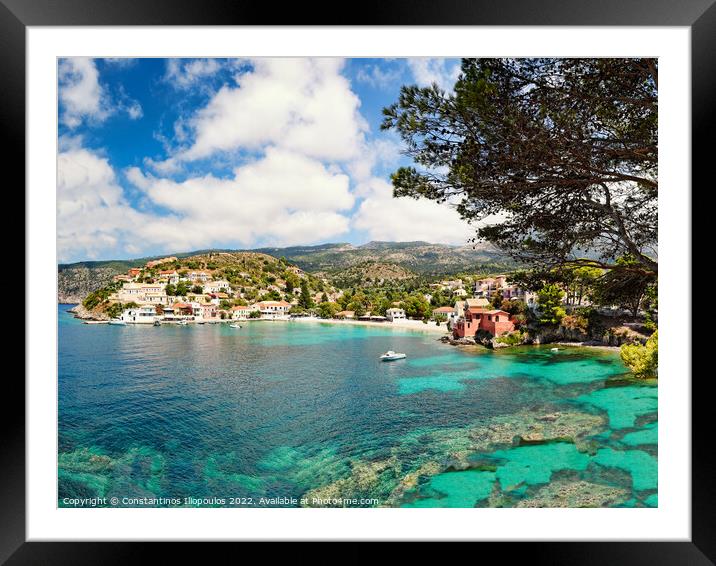 The village Assos in Kefalonia, Greece Framed Mounted Print by Constantinos Iliopoulos
