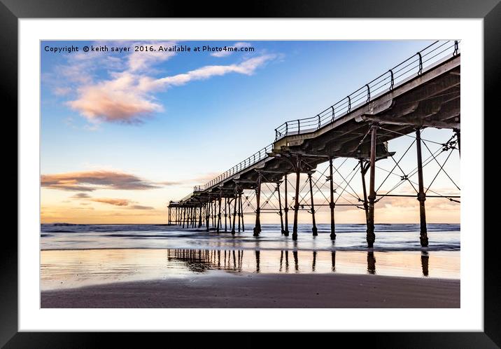 Saltburn in the afternoon light  Framed Mounted Print by keith sayer