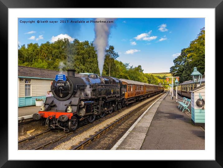 Leaving Grosmont Station Framed Mounted Print by keith sayer