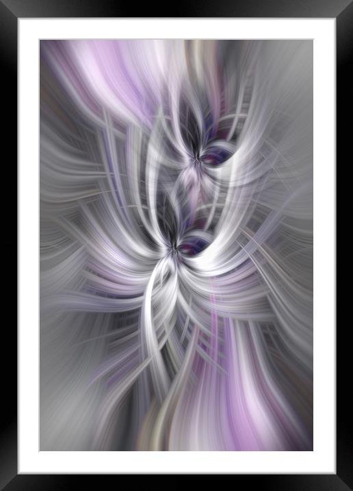Silver Abstract Ascension. Mystery of Colors Framed Mounted Print by Jenny Rainbow