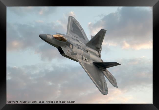 F-22 Raptor Framed Print by Steve H Clark
