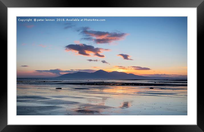 Minerstown Sunset Framed Mounted Print by Peter Lennon