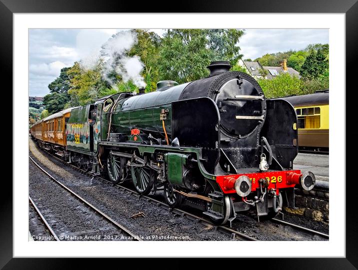 Steam train on the North York Moors Railway Framed Mounted Print by Martyn Arnold