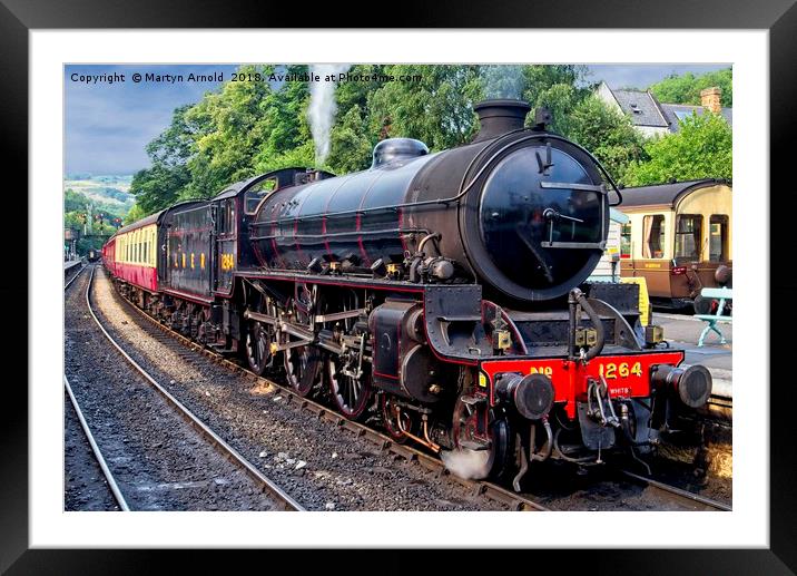 1264 Steaming out of Grosmont Station NYMR Framed Mounted Print by Martyn Arnold