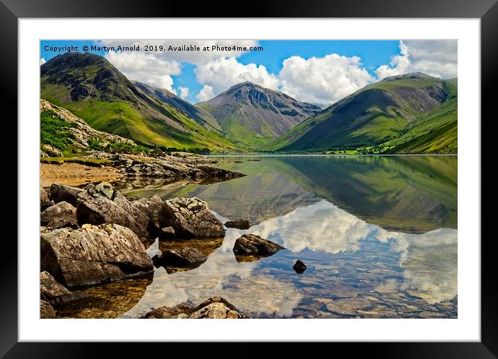 Great Gable Mountain from Wastwater Framed Mounted Print by Martyn Arnold