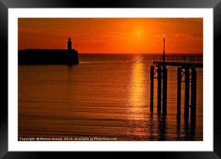 Maryport Sunset Framed Mounted Print by Martyn Arnold