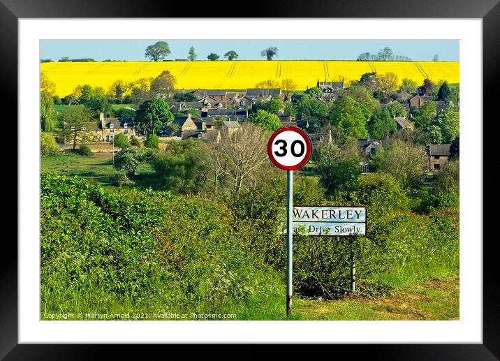 Wakerley Village Northamptonshire Framed Mounted Print by Martyn Arnold
