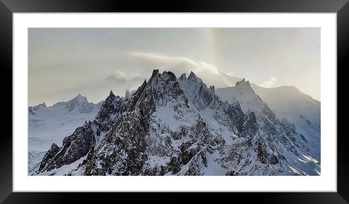 Mont Blanc and Aiguille du Midi Framed Mounted Print by Dan Ward