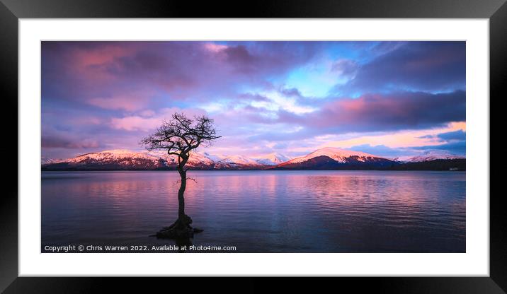 Loch Lomond Argyll and Bute Scotland at dawn Framed Mounted Print by Chris Warren