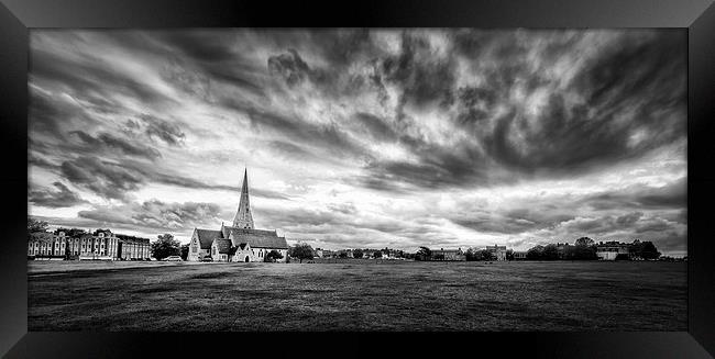  All Saints Church in Blackheath in Black and Whit Framed Print by John Ly