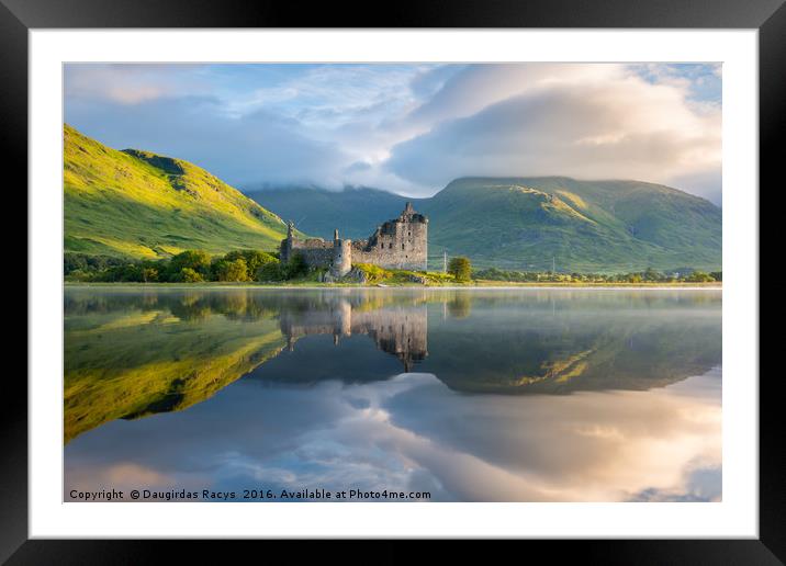 Dawn at Kilchurn castle, Loch Awe, Scotland, UK Framed Mounted Print by Daugirdas Racys