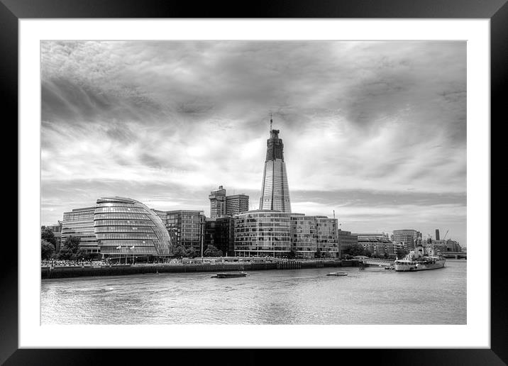 The Shard Under Construction Framed Mounted Print by Mike Gorton