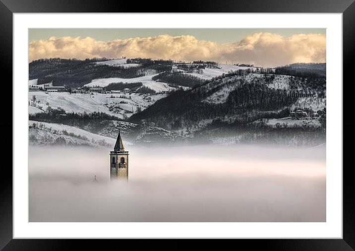 Montorsello fog Framed Mounted Print by Guido Parmiggiani
