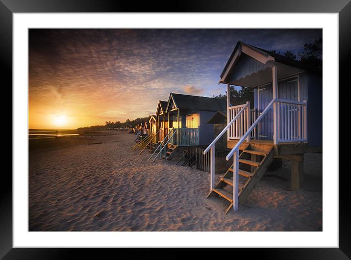 Wells-next-the-Sea Beach Huts  Framed Mounted Print by Keith Naylor