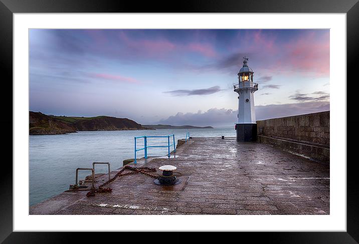 Lighthouse at Sunrise Framed Mounted Print by Helen Hotson