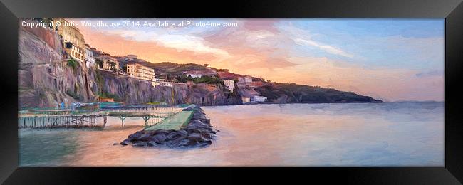 Sorrento Sunset Framed Print by Julie Woodhouse