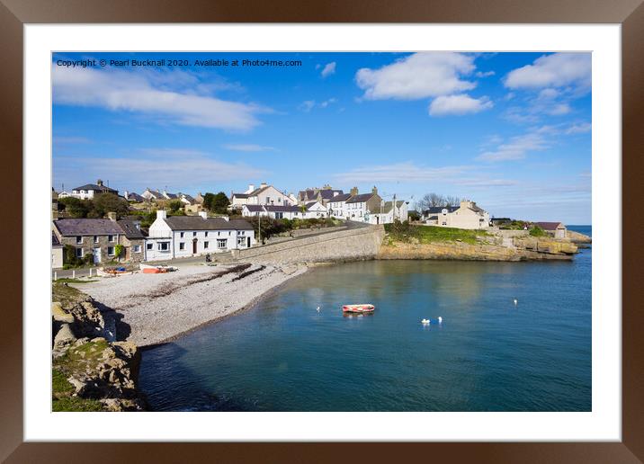 Moelfre Village Anglesey Framed Mounted Print by Pearl Bucknall