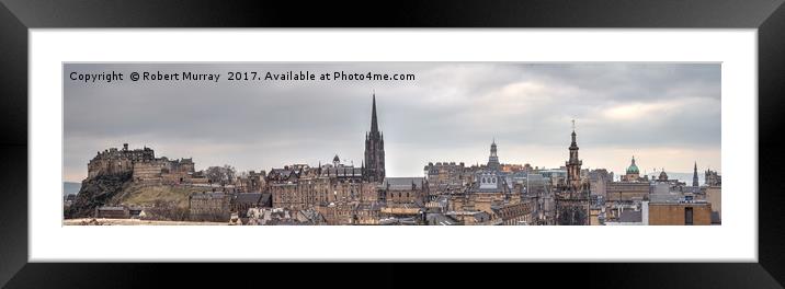 Edinburgh Skyline Framed Mounted Print by Robert Murray