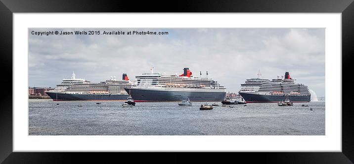  Three Queens on the River Mersey Framed Mounted Print by Jason Wells