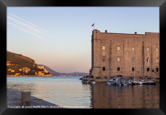 St Johns Fortress at dusk Framed Print by Jason Wells