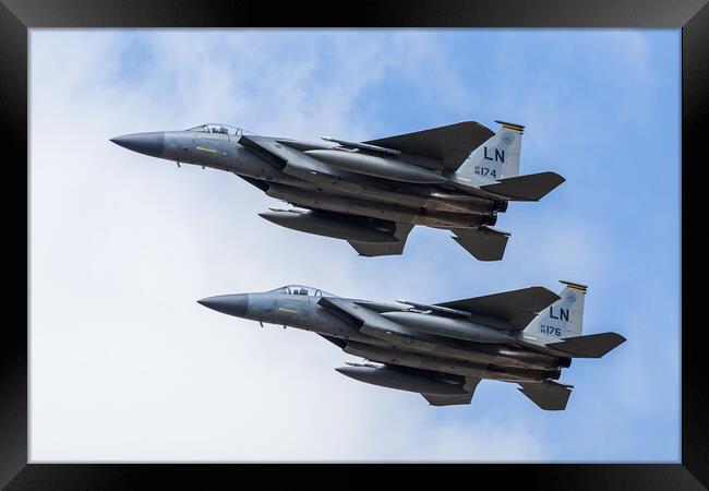 USAF F-15C Eagle pair Framed Print by Jason Wells