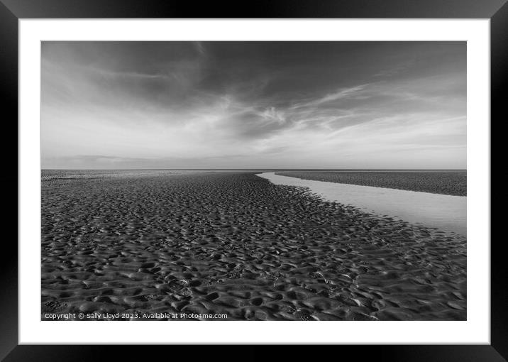 Into the horizon at Holkham Framed Mounted Print by Sally Lloyd