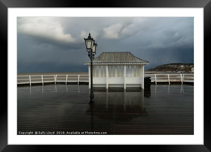 Stormy day at Cromer Pier Framed Mounted Print by Sally Lloyd