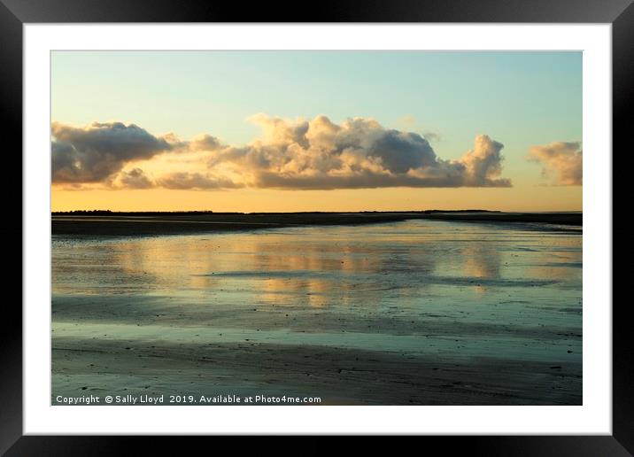 The Sky Above at Brancaster Framed Mounted Print by Sally Lloyd