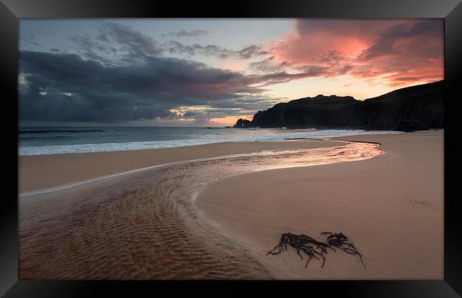  Dhail Mor, Isle of Lewis, sunset Framed Print by Scott Robertson