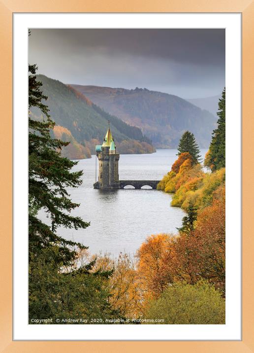 Autumn at Lake Vyrnwy Framed Mounted Print by Andrew Ray