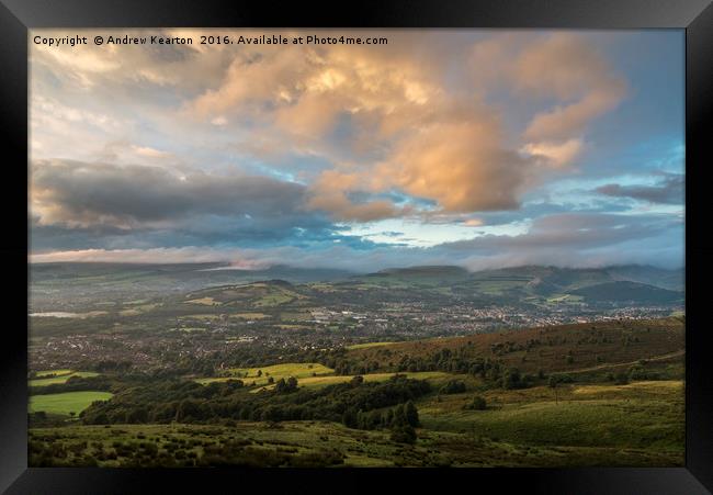Glorious Glossop evening Framed Print by Andrew Kearton