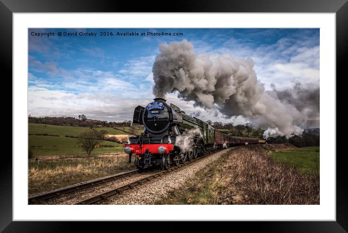 Flying Scotsman heading up Esk Valley Framed Mounted Print by David Oxtaby  ARPS