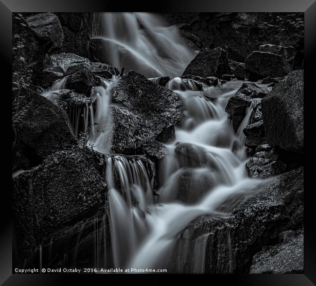 Flowing water mono Framed Print by David Oxtaby  ARPS
