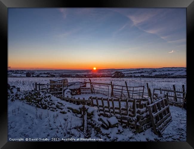Sun Rising over Bradford Framed Print by David Oxtaby  ARPS
