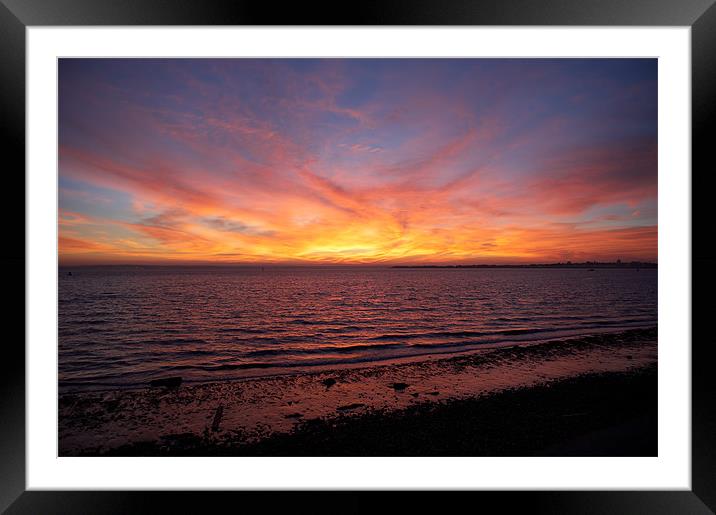 The Sky on Fire 1 Framed Mounted Print by Sharpimage NET