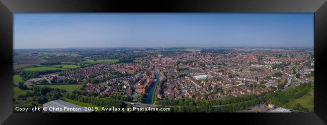 Panoramic Aerial View of Beverley, East Riding, UK Framed Print by Christopher Fenton