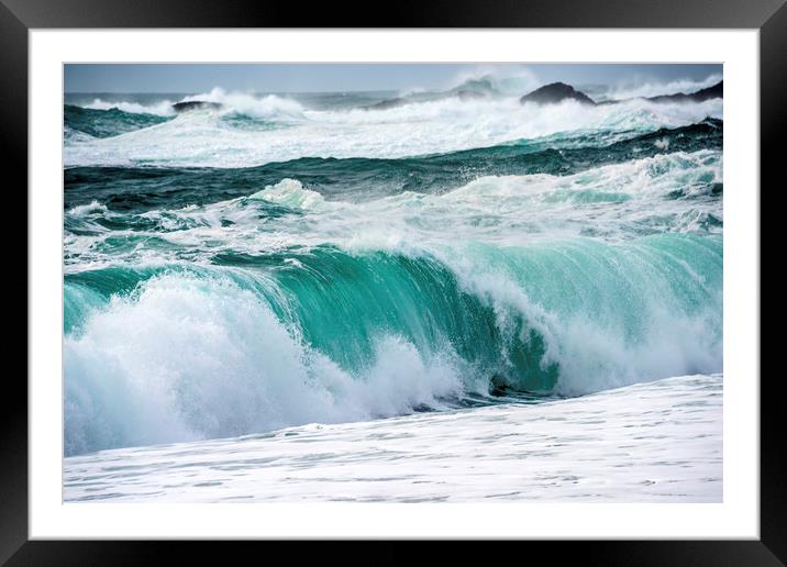 Ocean Wave Framed Mounted Print by Svetlana Sewell