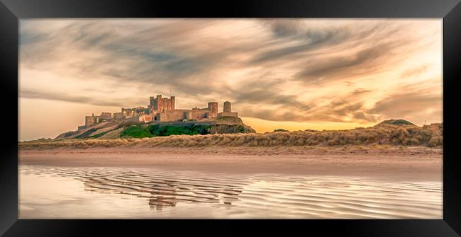 Pretty as a Picture - Bamburgh Castle Framed Print by Naylor's Photography